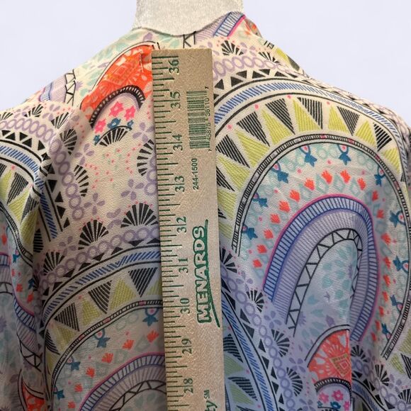 Mudd Sheer lightweight Cover-up, boho vibe kimono, One-Size festival Swim casual - Picture 4 of 7